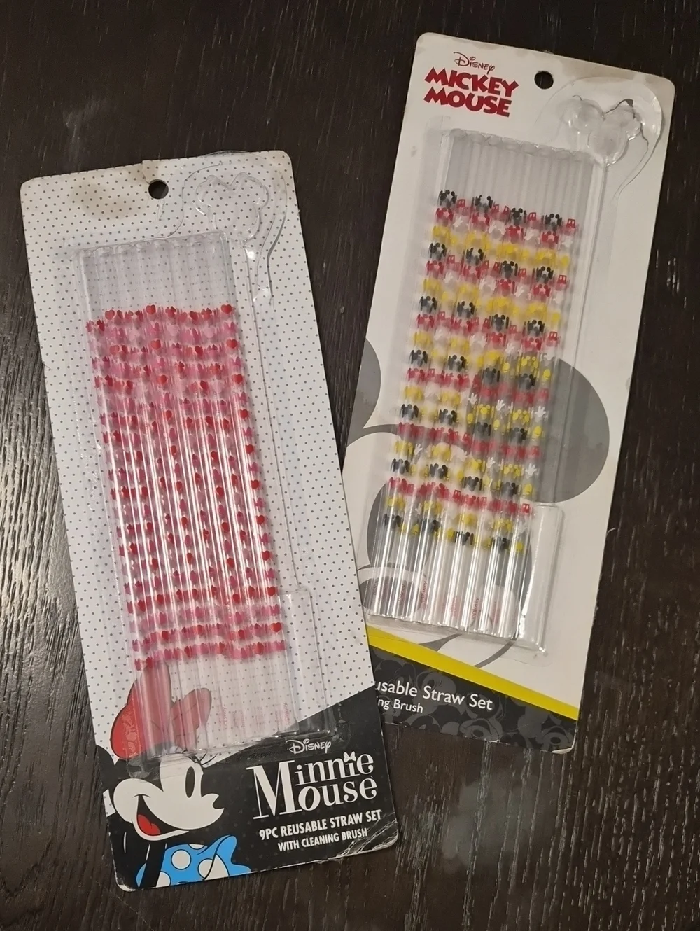 Disney Mickey & Minnie Mouse Reusable Straws